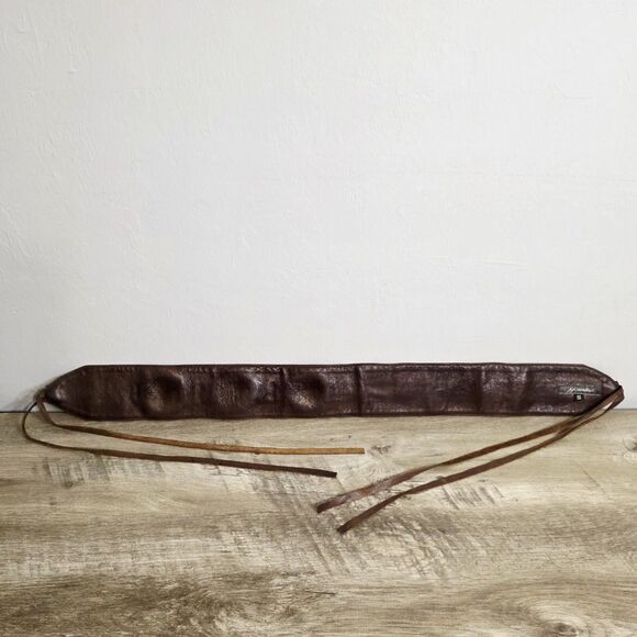 JJ Winters Western Leather Belt Brass O Rings Fringe Brown Small Handcrafted USA main image 6